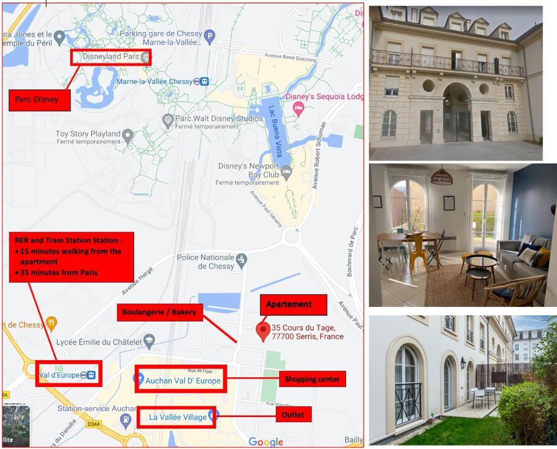 Apartment 2 Bedroomed Near Disneyland Paris With Garden Parking At Serris Bagian luar foto